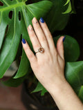 Champagne Topaz Silver Tone Ring - Size 6.5