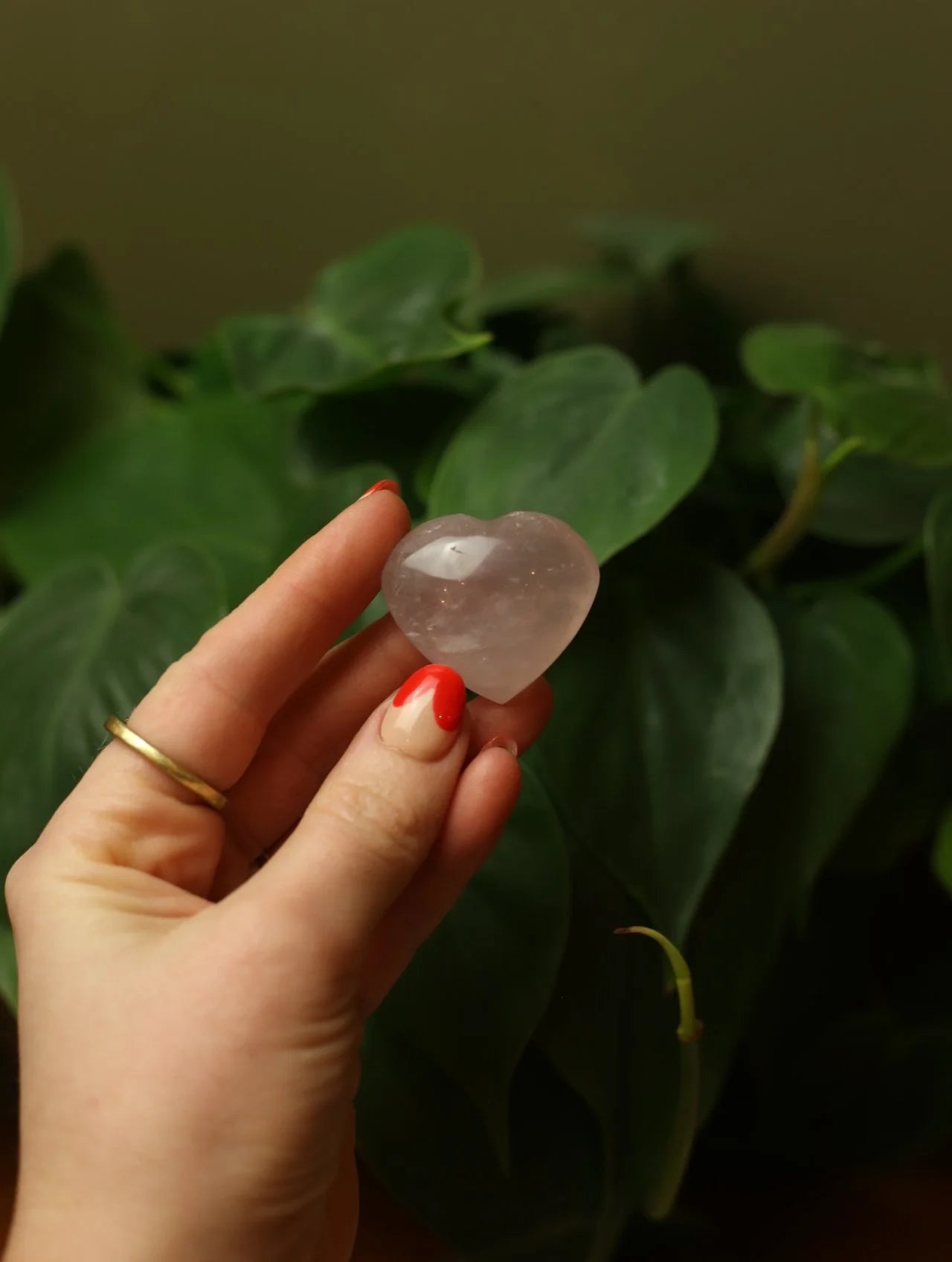 Rose Quartz Heart Stone