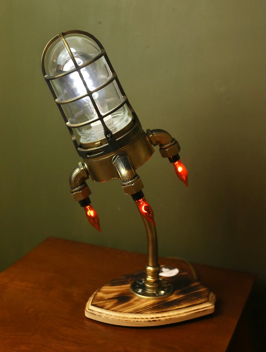 Brass Rocket Lamp
