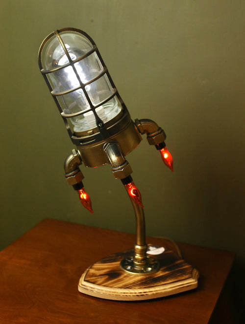 Brass Rocket Lamp