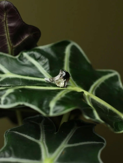1960 Night & Day Heart Adjustable Ring