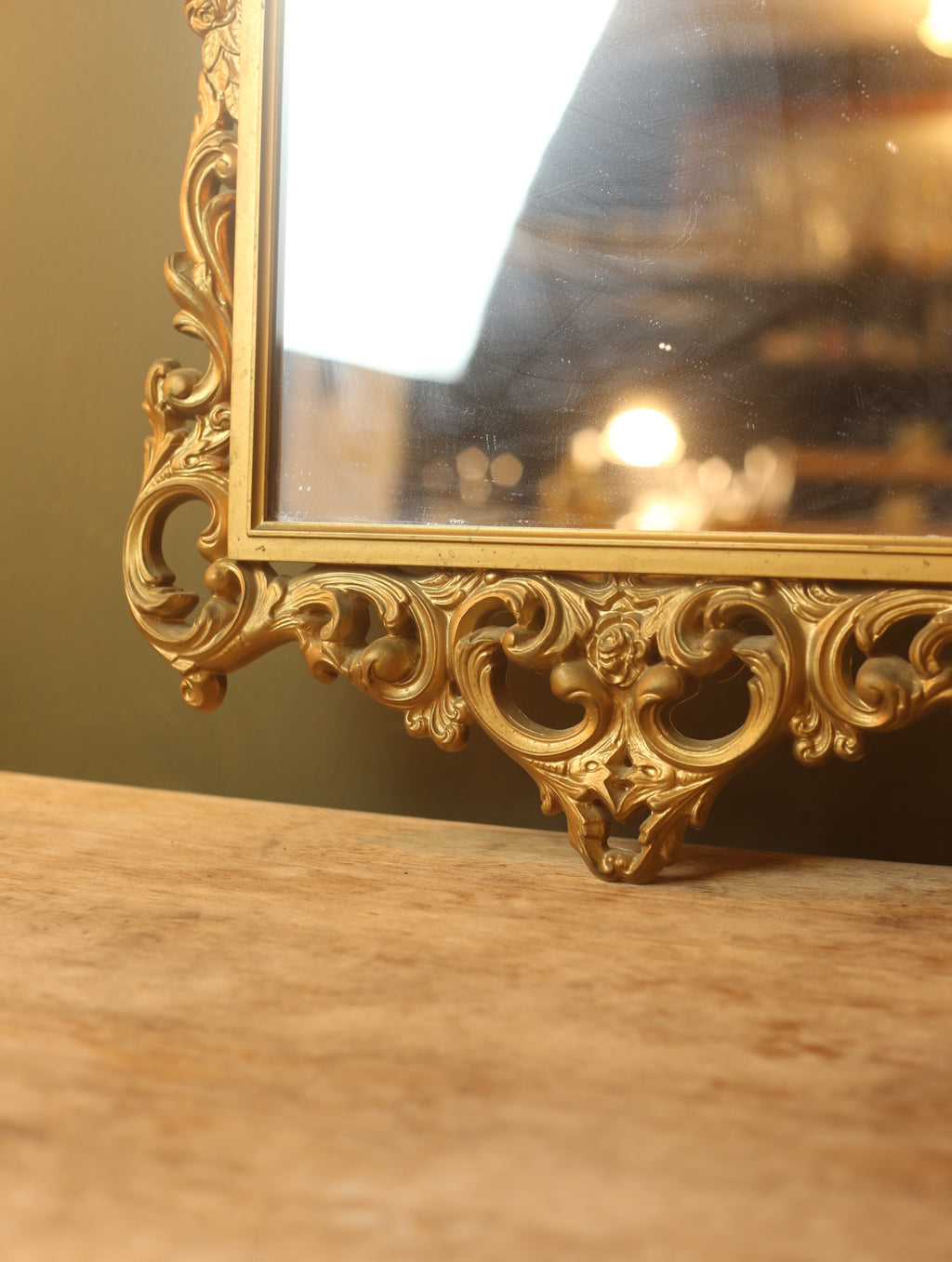 Vintage Gold Ornate Mirror