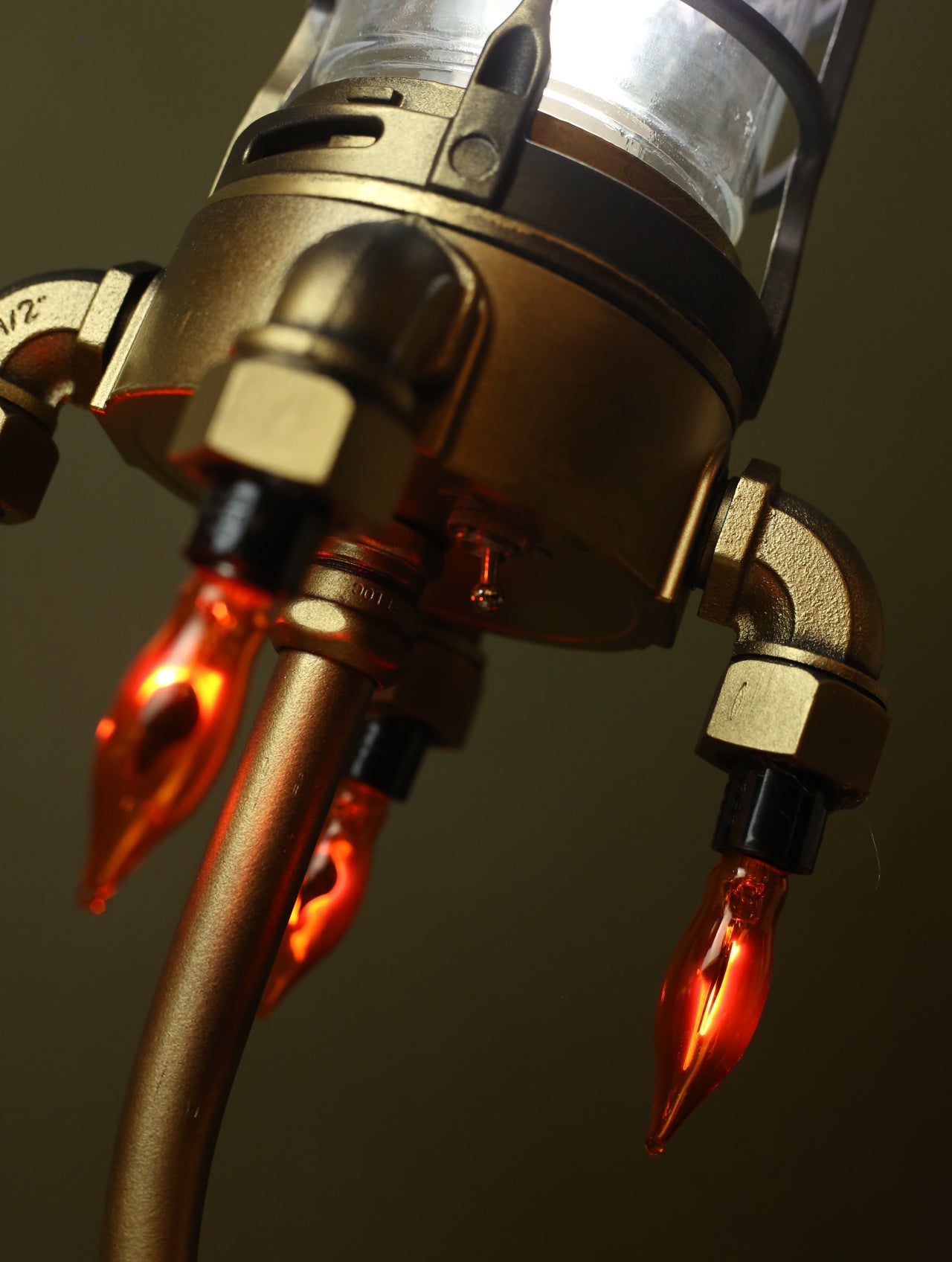 Brass Rocket Lamp