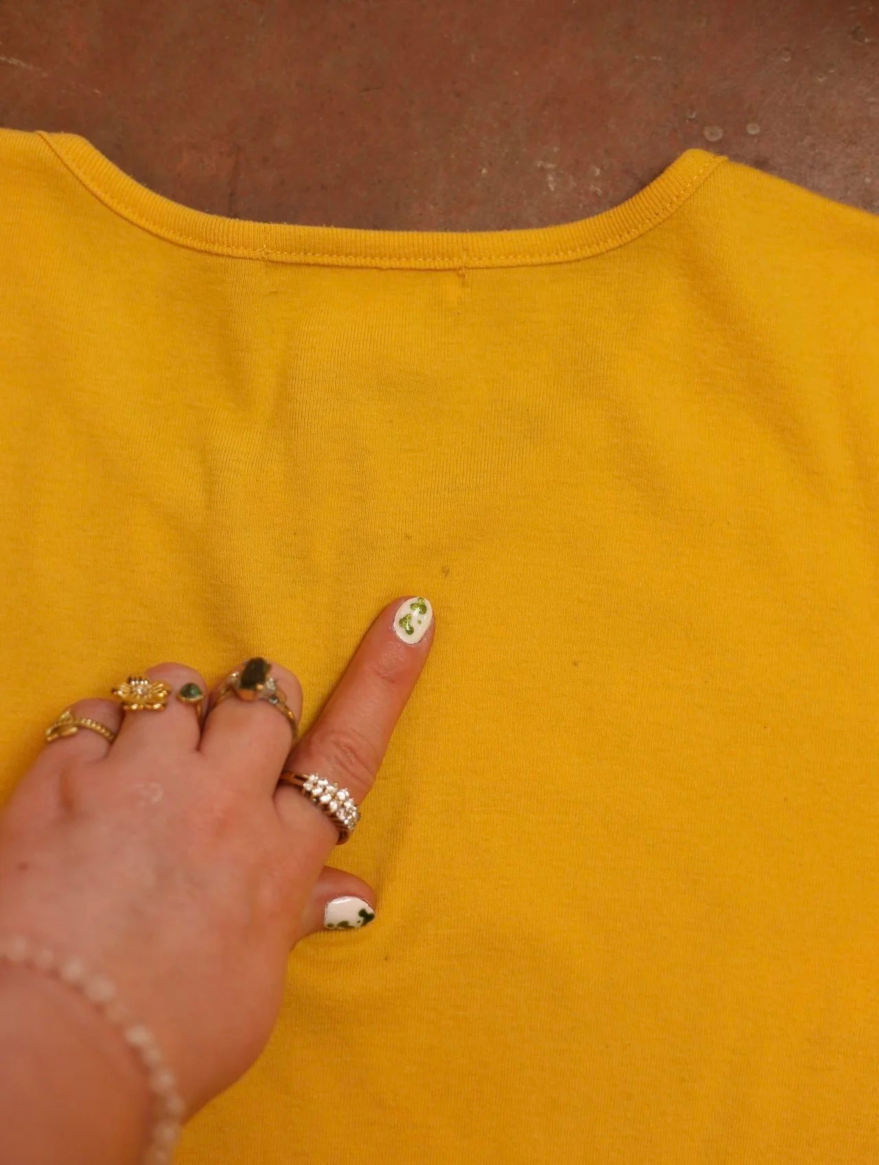 Ronnie A. Yellow Crop Tee