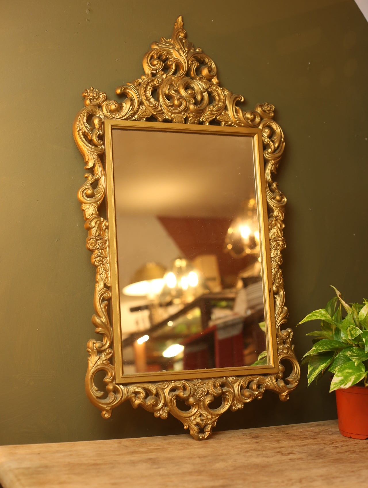 Vintage Gold Ornate Mirror