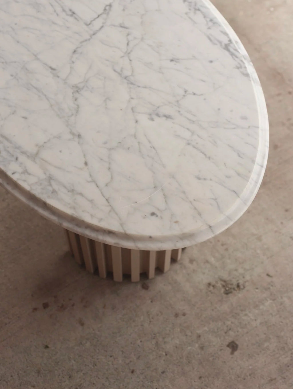 Handmade Oval Marble Coffee Table