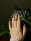 Gold Tone Filigree Ring - Size 6.5