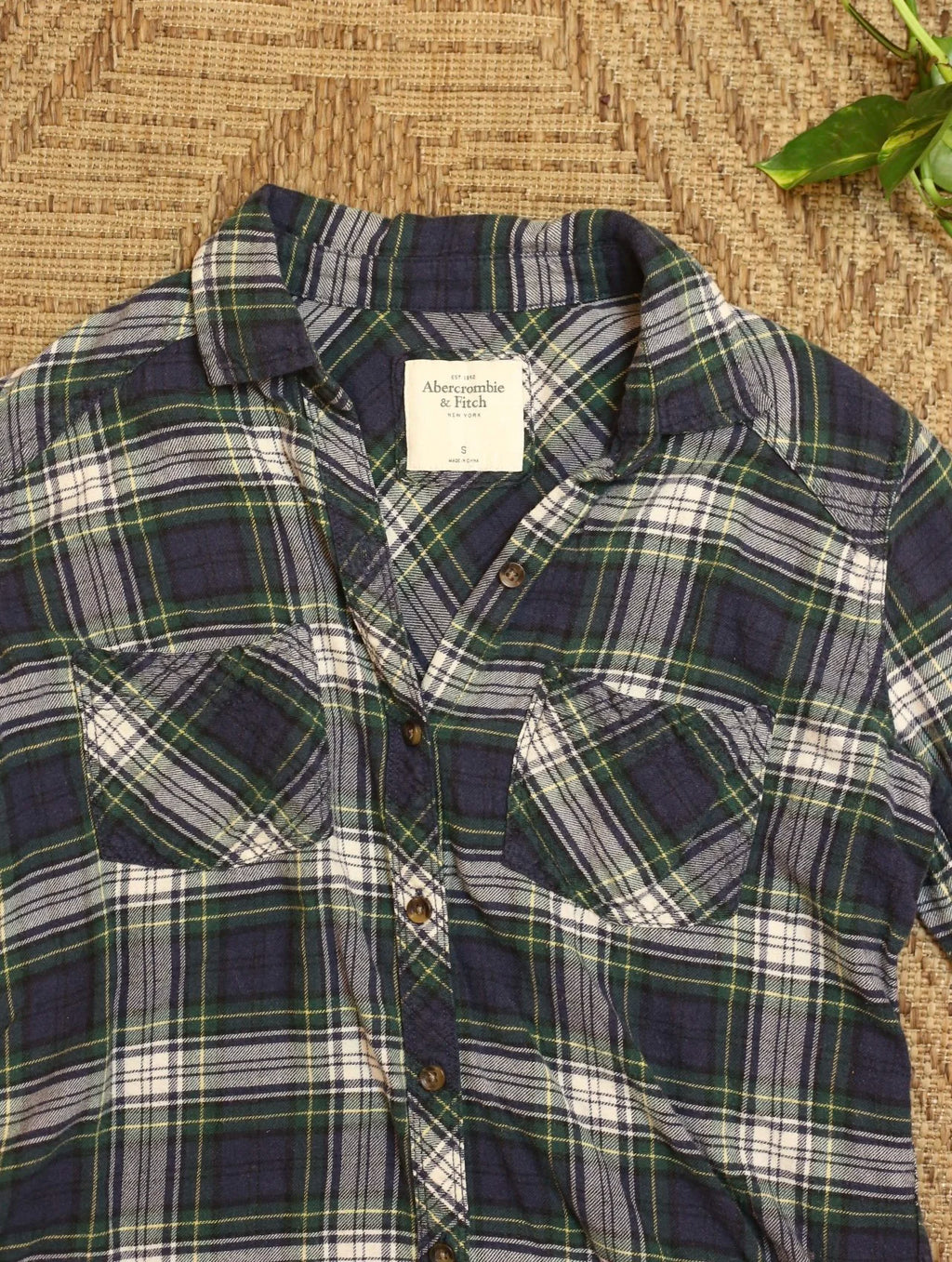 Blue & Green Abercrombie Flannel