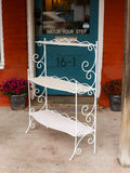 White Wrought Iron Plant Stand