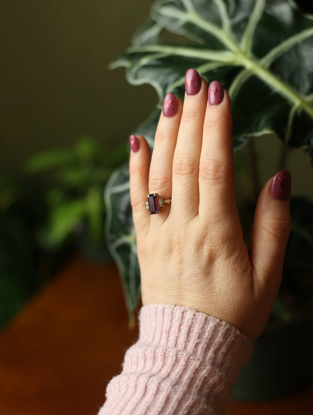 Faux Amethyst Avon Ring - Size 9