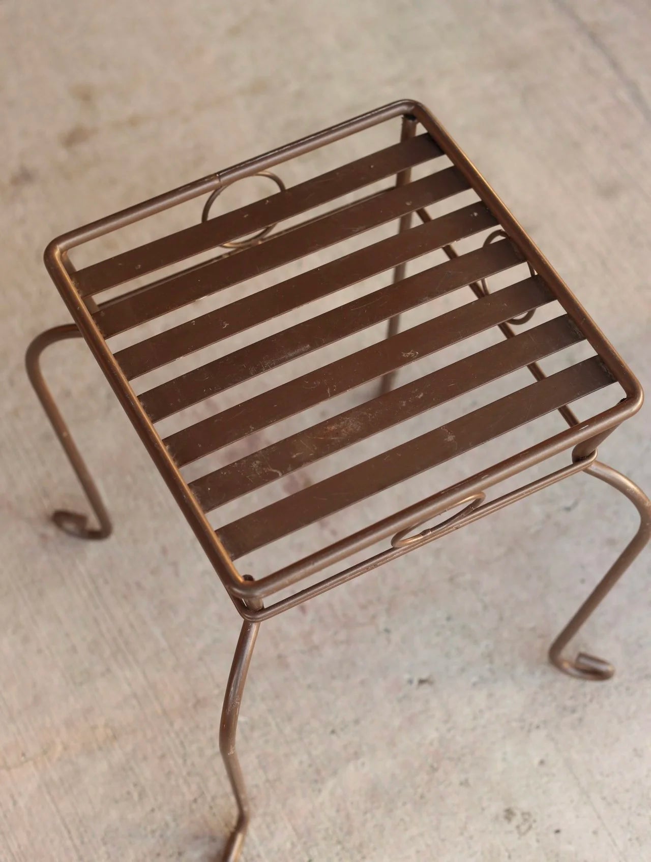 Brown Metal Plant Stand