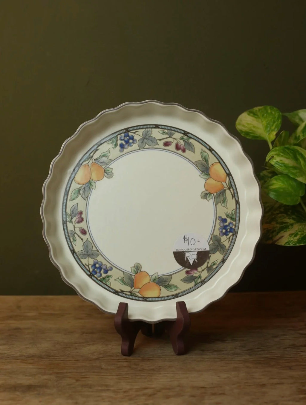 Garden Harvest Ruffled Edge Platter