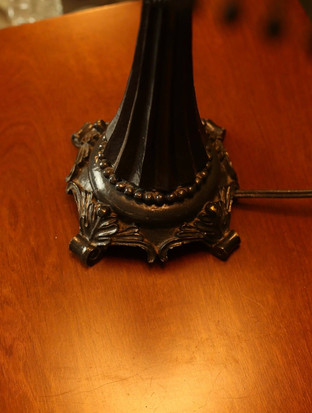 Vintage Black Fringe Lamp