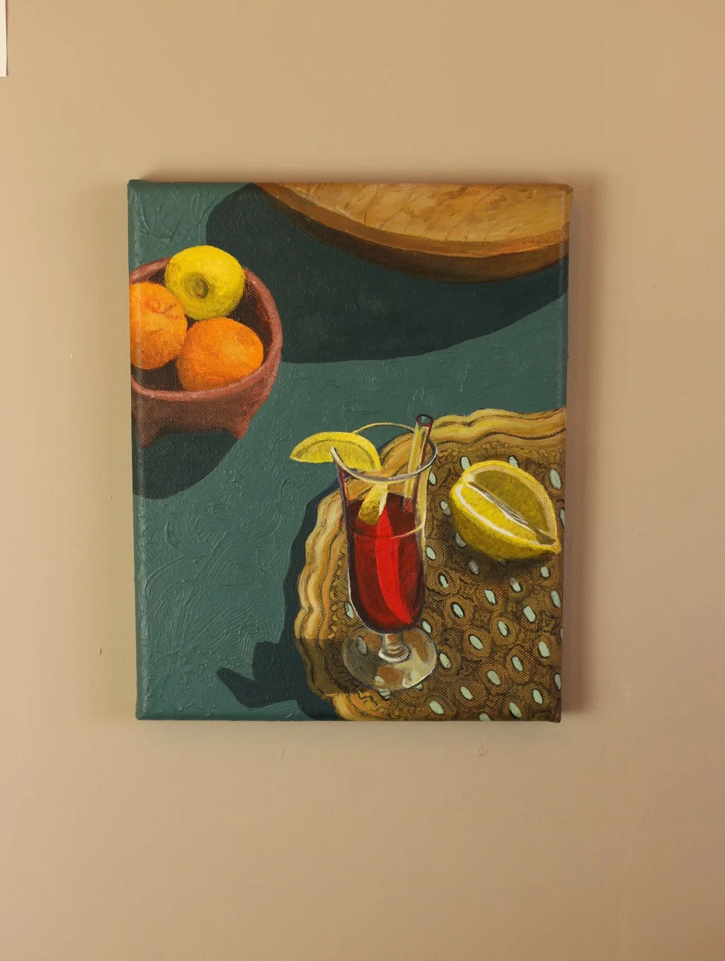 Still Life of Aperol Spritz & Lemons