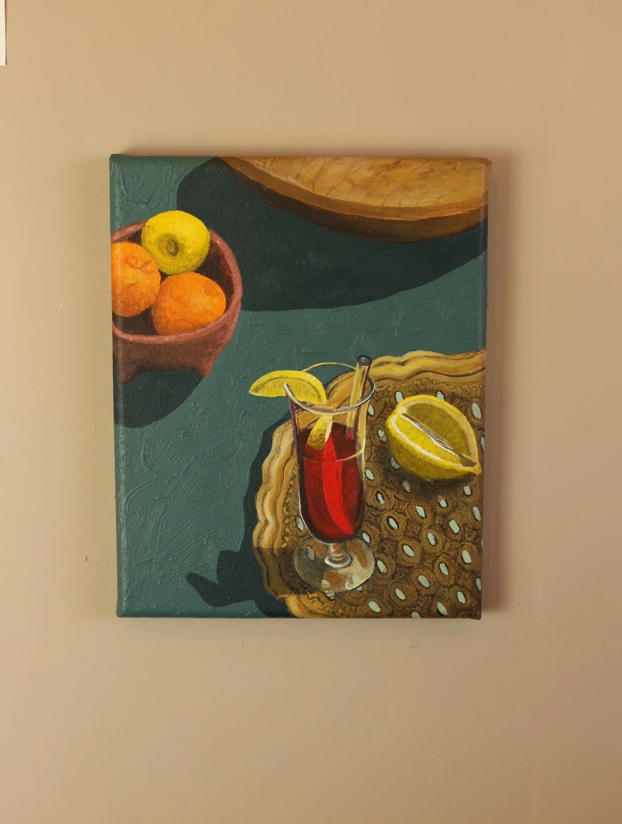 Still Life of Aperol Spritz & Lemons