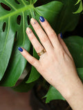 Purple Gem Gold Tone Ring - Size 7