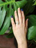 Double Faux Diamond Twist Silver Tone Ring - Size 7.5