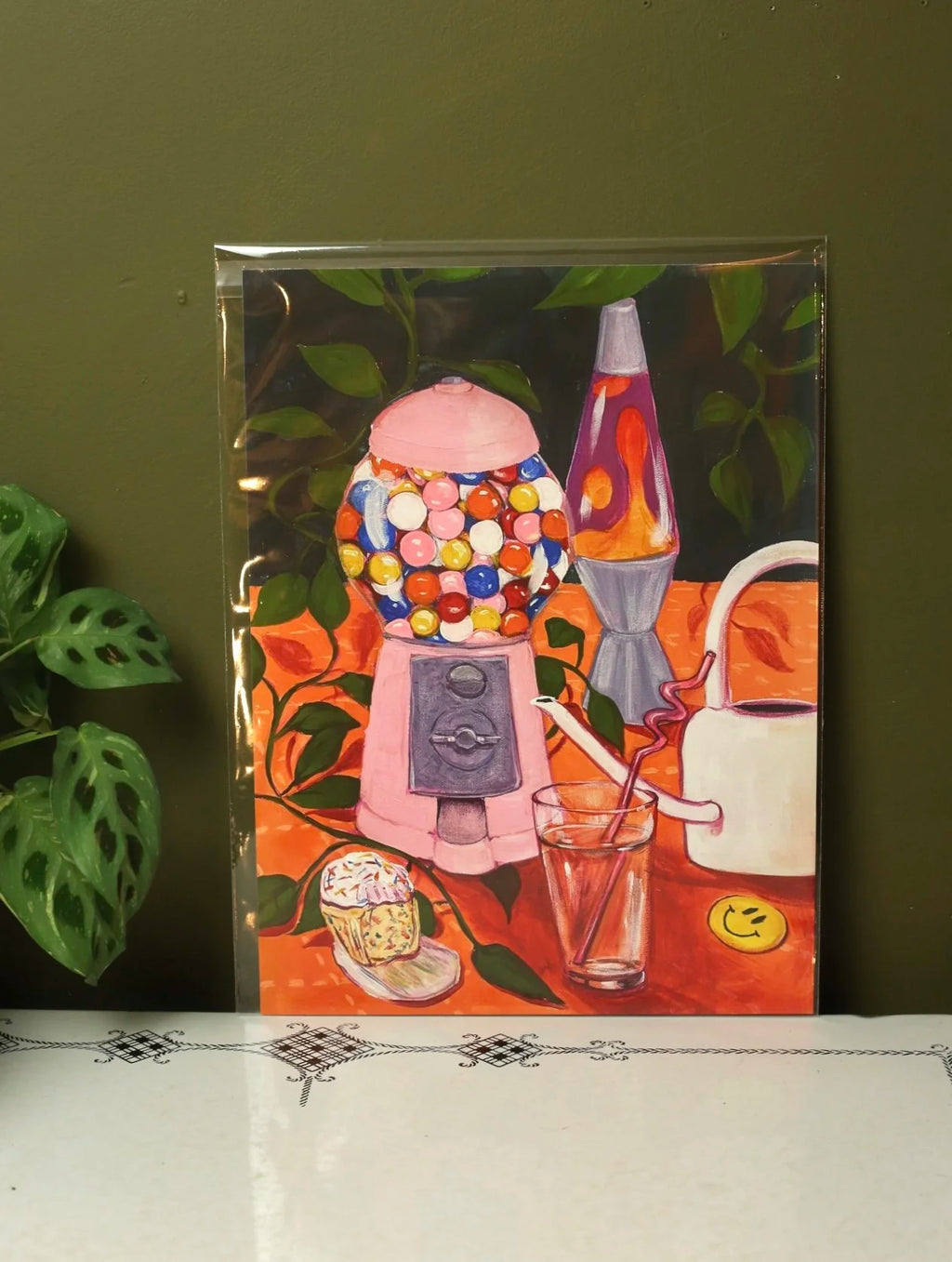 Still Life with Gumball Machine Print by Lindsey Cherek Waller