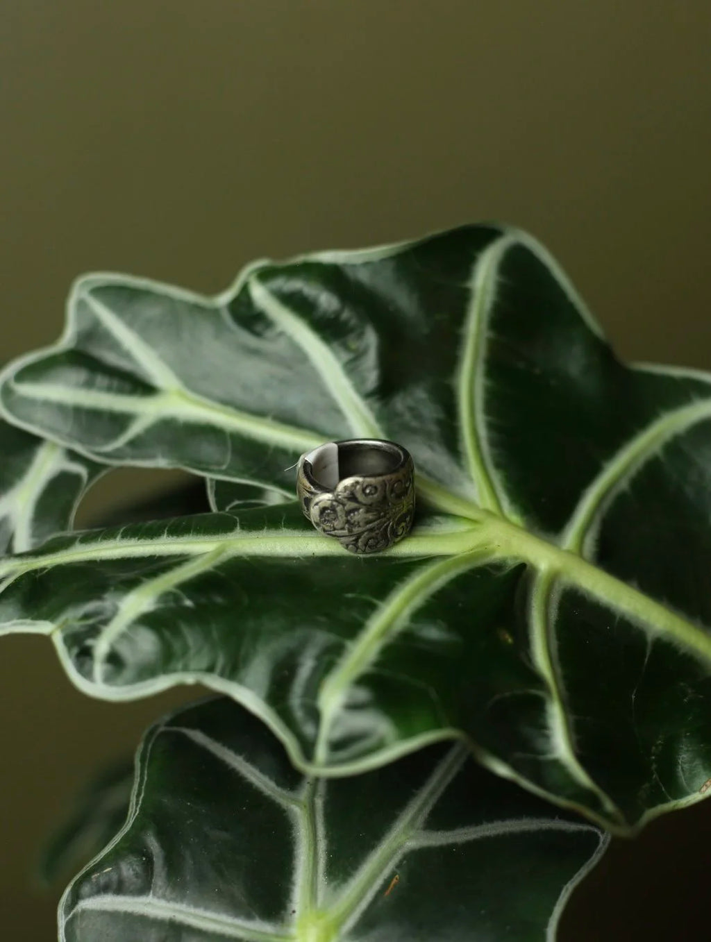 Silver Tone Spoon Ring - Size 5