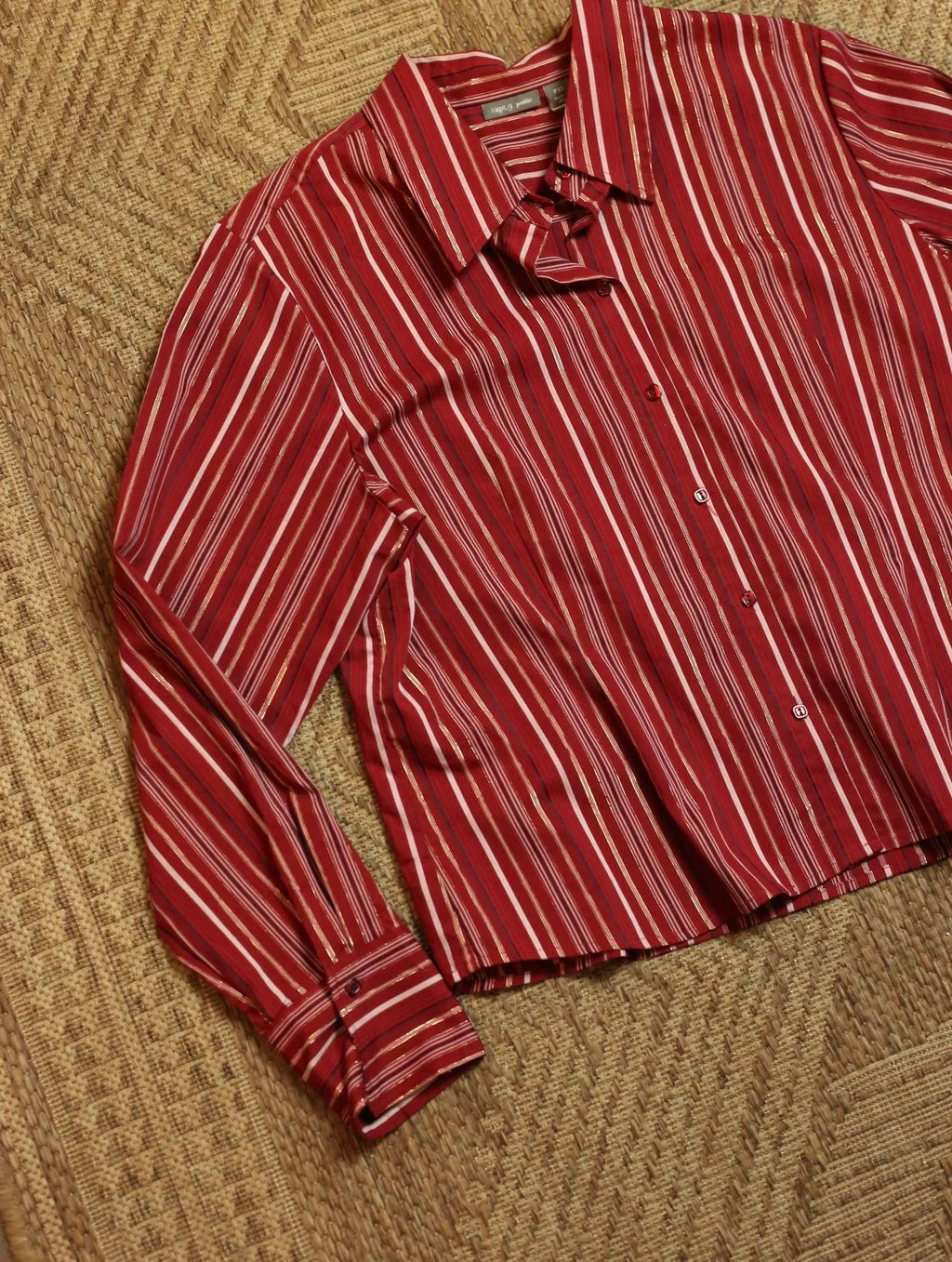 Red Striped Button Up