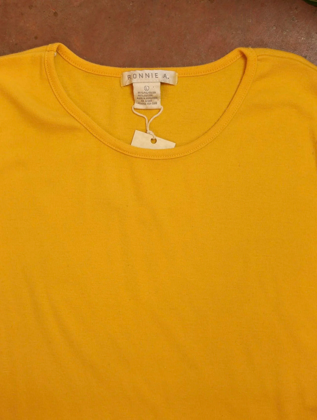 Ronnie A. Yellow Crop Tee