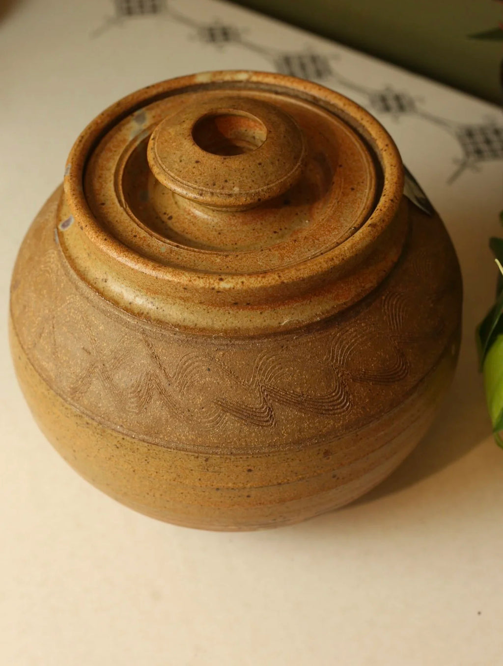 Stoneware Lidded Vessel Canister