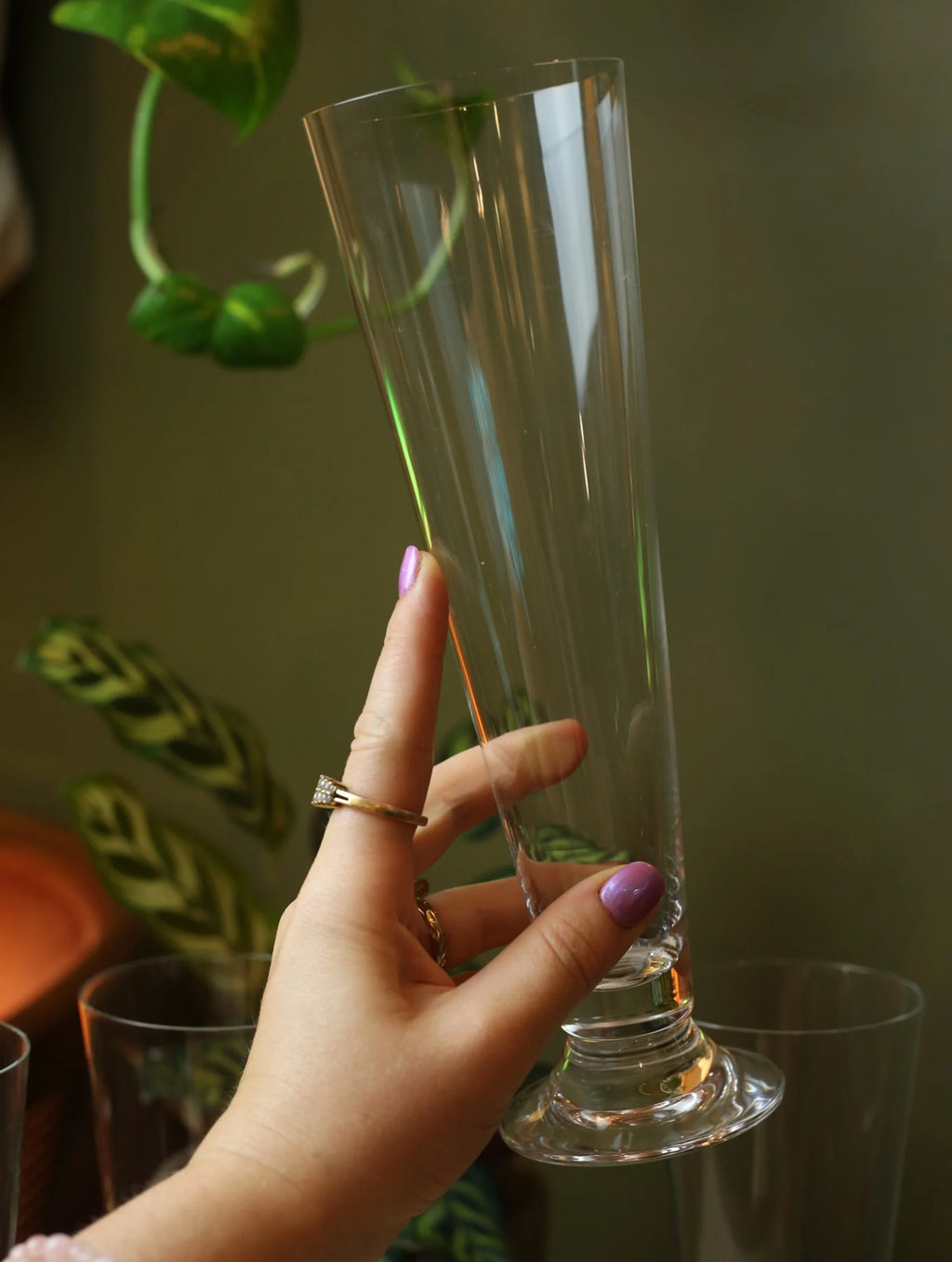 Tall Pilsner Crystal Glass