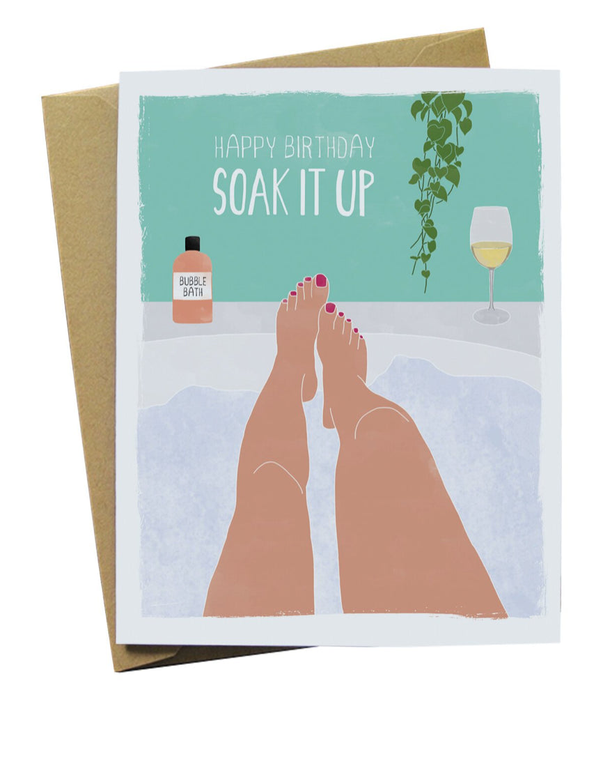 Happy Birthday Soak It Up Card