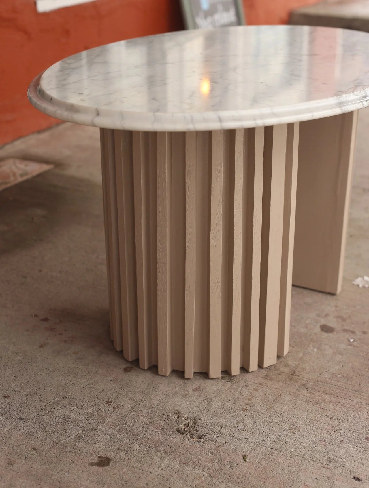 Handmade Oval Marble Coffee Table