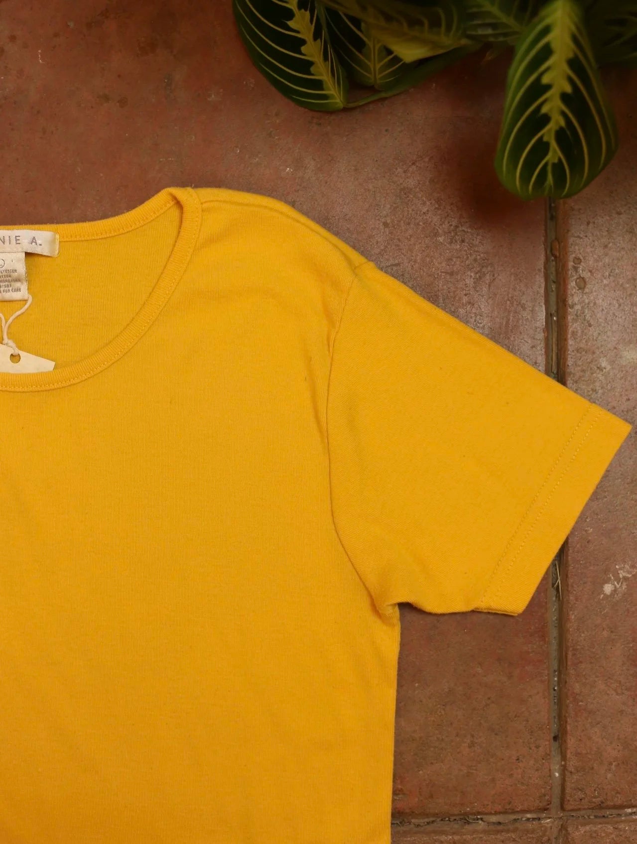 Ronnie A. Yellow Crop Tee
