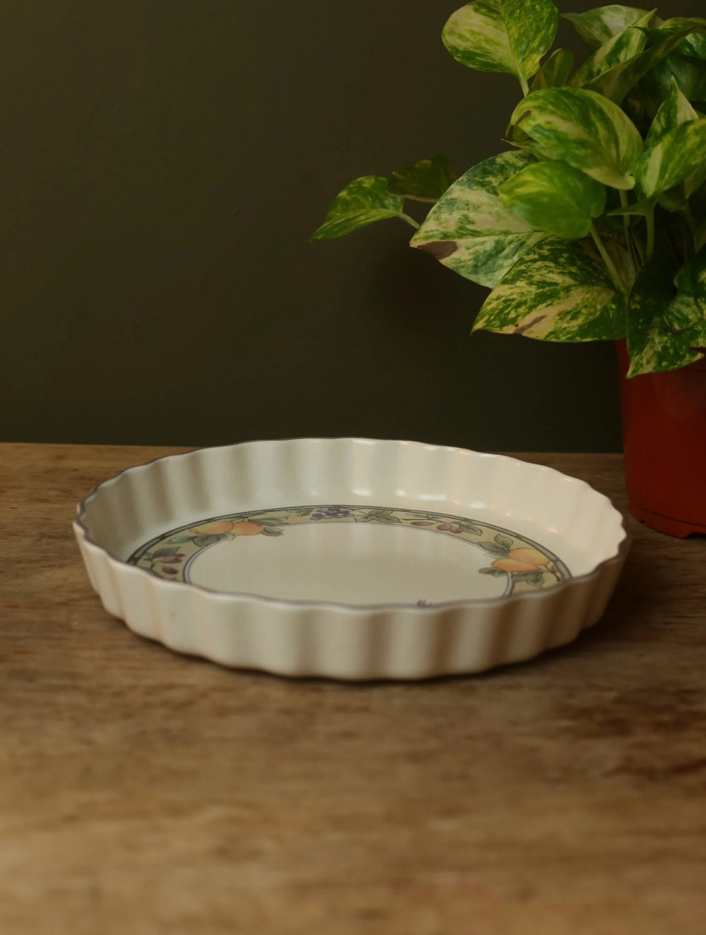 Garden Harvest Ruffled Edge Platter