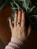 Cubic Zirconia Silver Tone Ring - Size 8.5