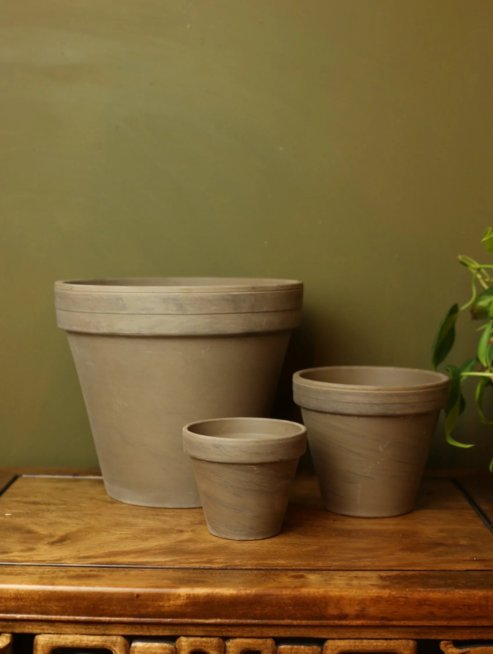 Gray Plant Pots