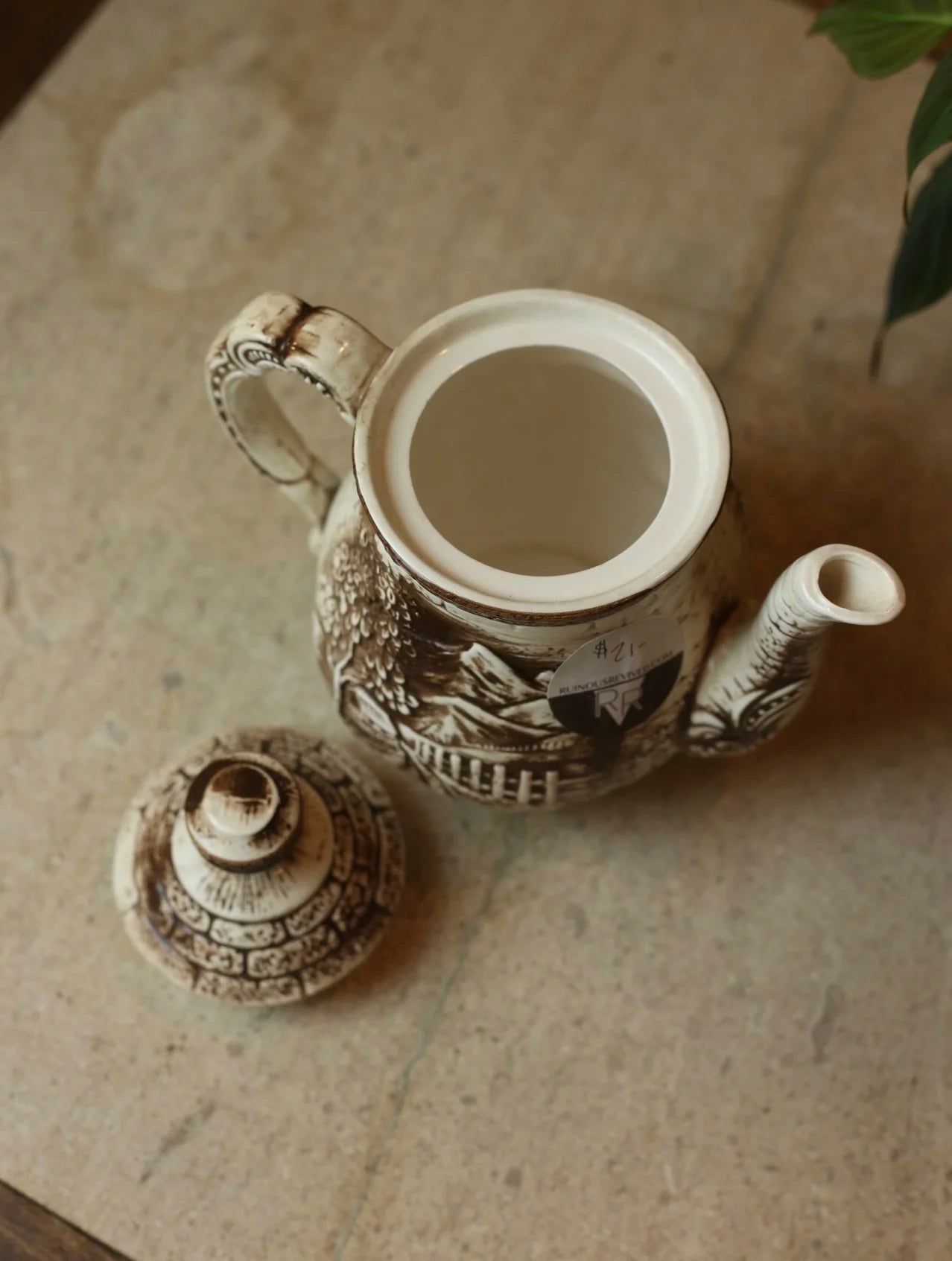 Vintage Watermill Teapot