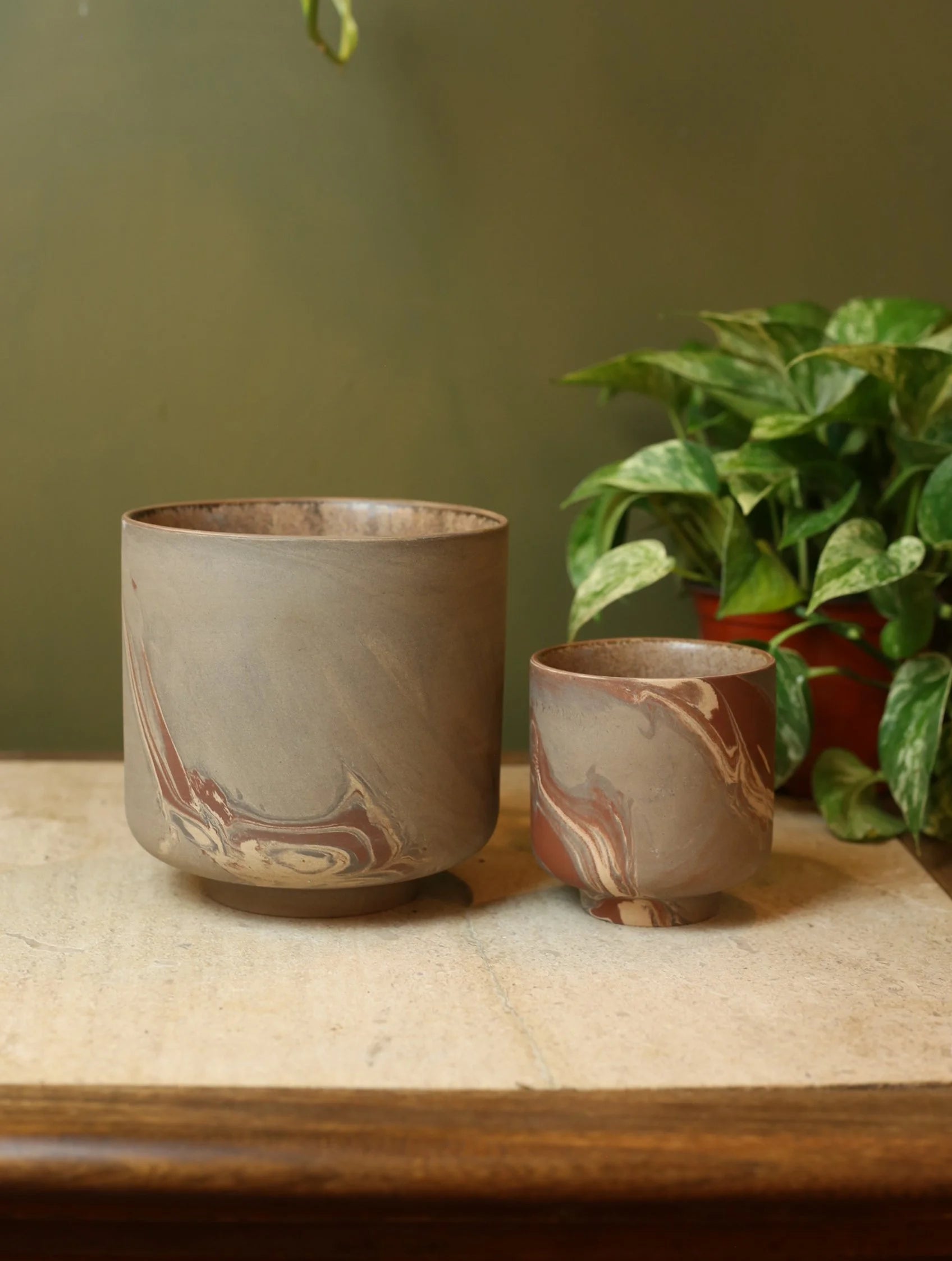 Earth Swirl Plant Pot - Varying Sizes