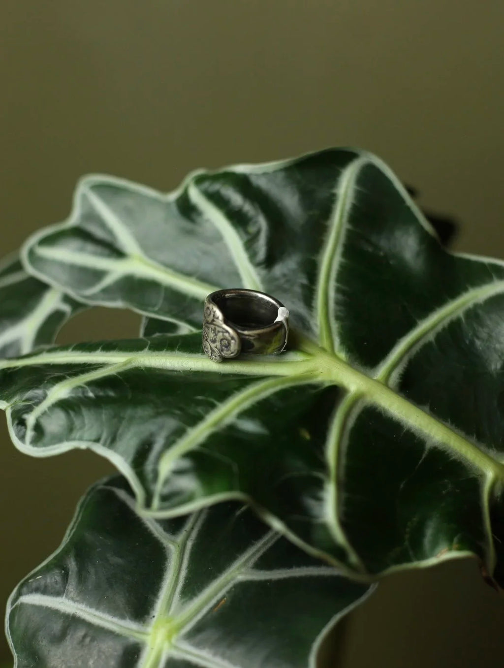 Silver Tone Spoon Ring - Size 5