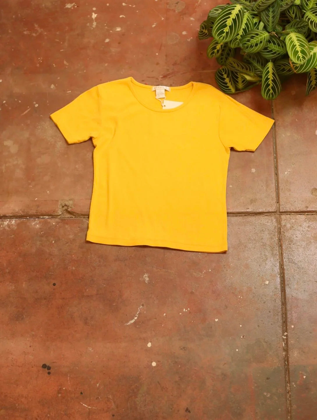 Ronnie A. Yellow Crop Tee