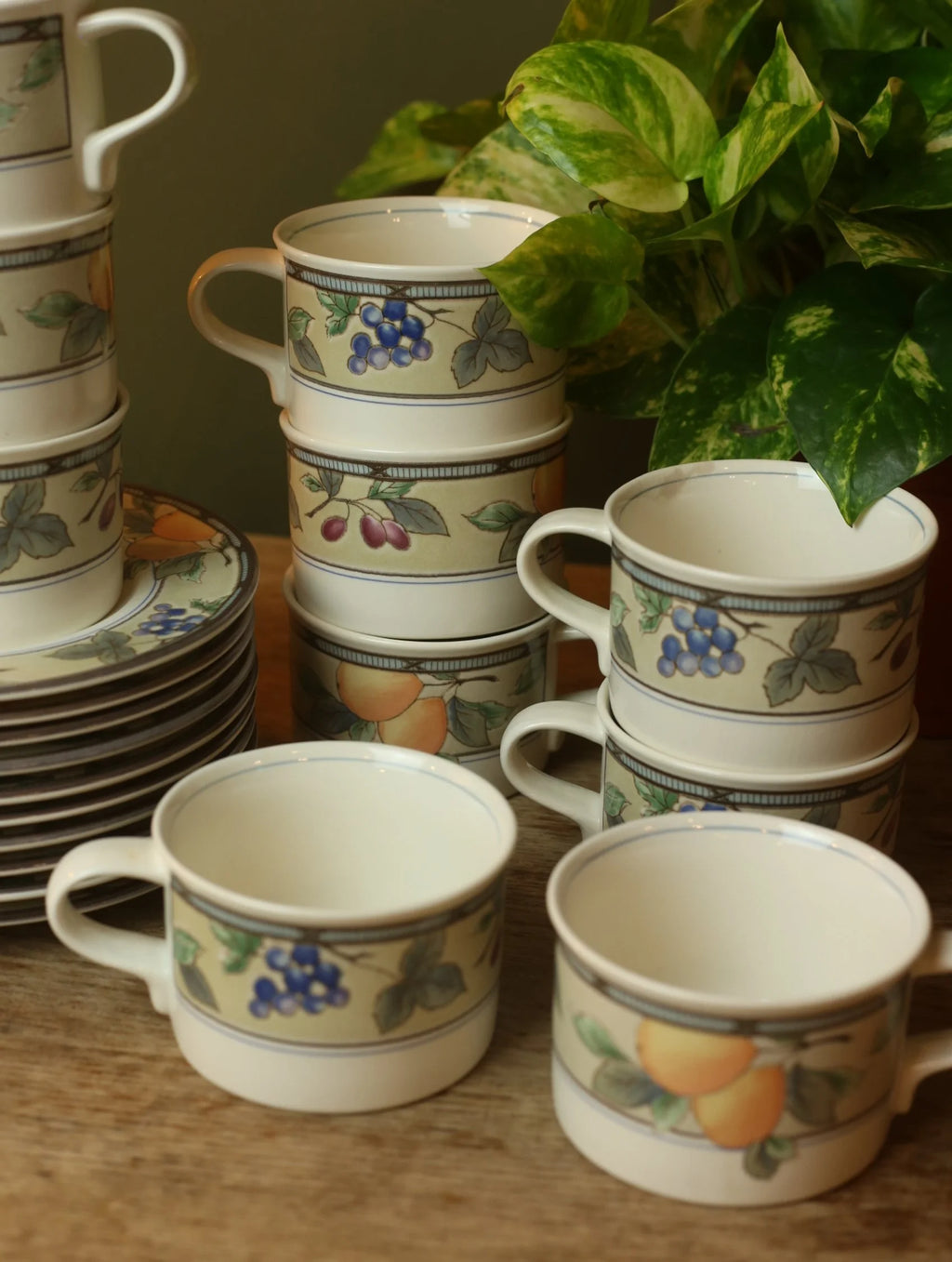 Garden Harvest Tea Cups & Plates