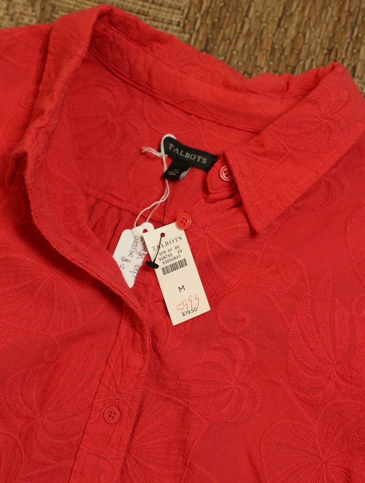 Coral Floral Button Up