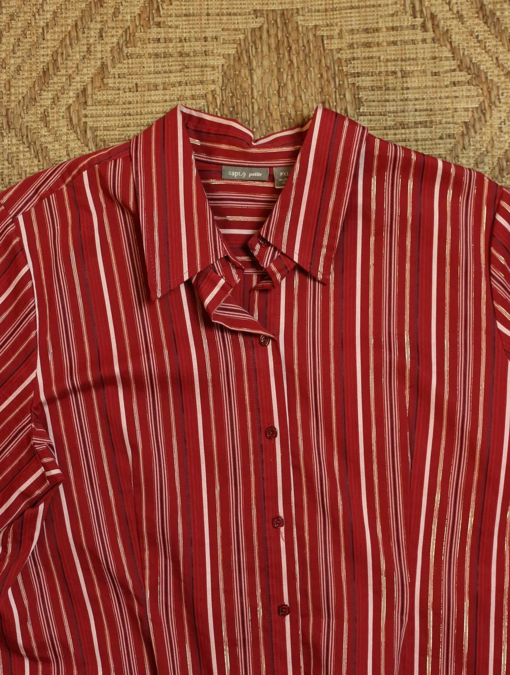 Red Striped Button Up