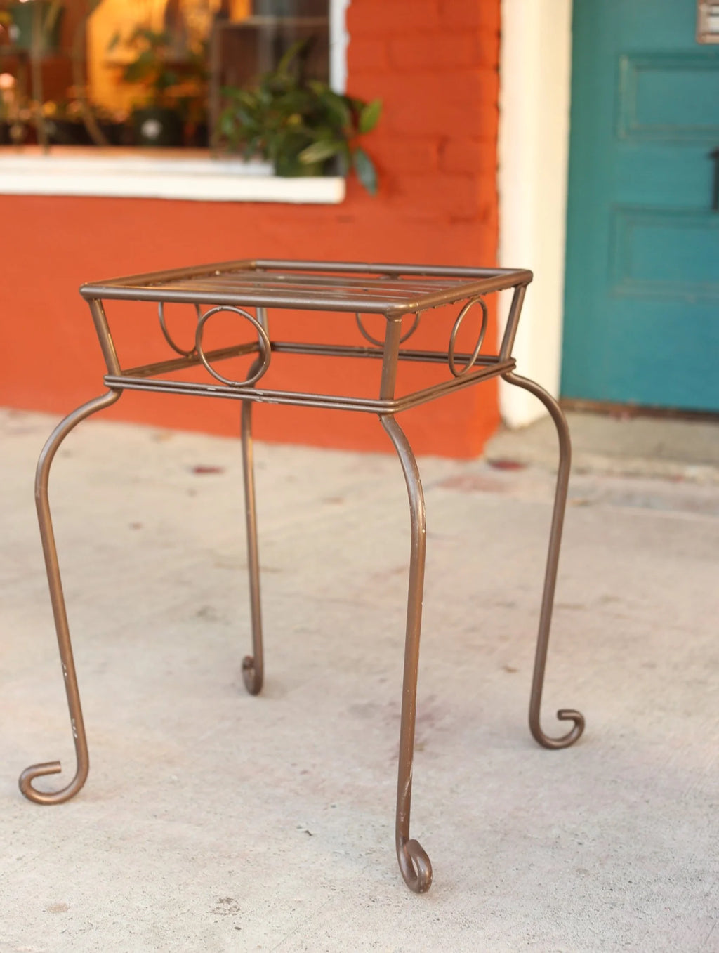 Brown Metal Plant Stand