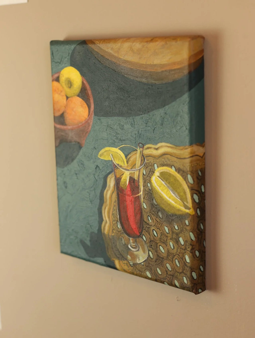 Still Life of Aperol Spritz & Lemons