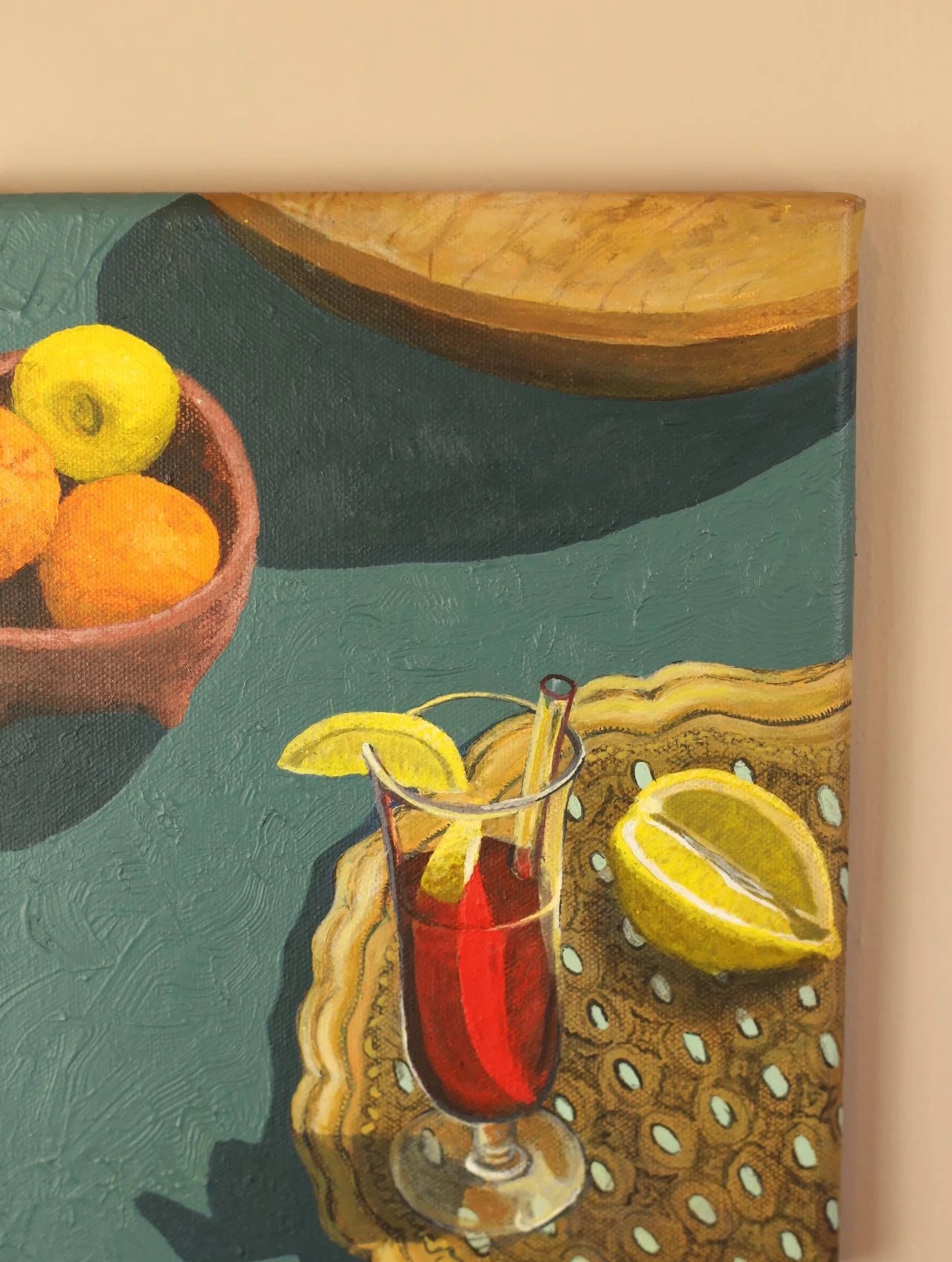 Still Life of Aperol Spritz & Lemons